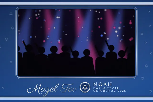 Bar Mitzvah print, Mazel Tov frame
