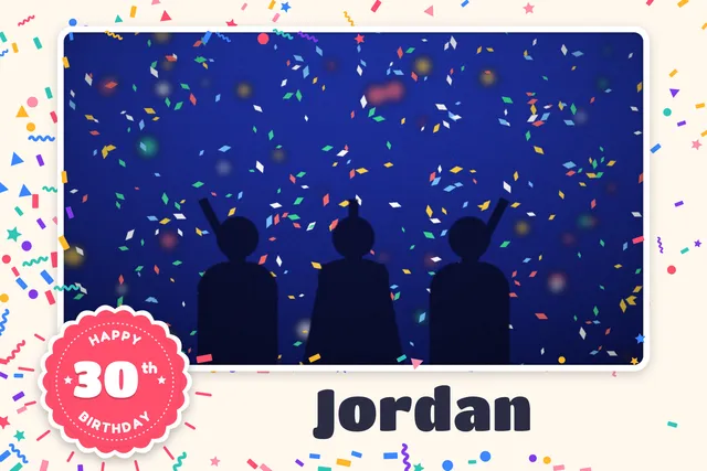 Birthday print, Confetti Pop frame