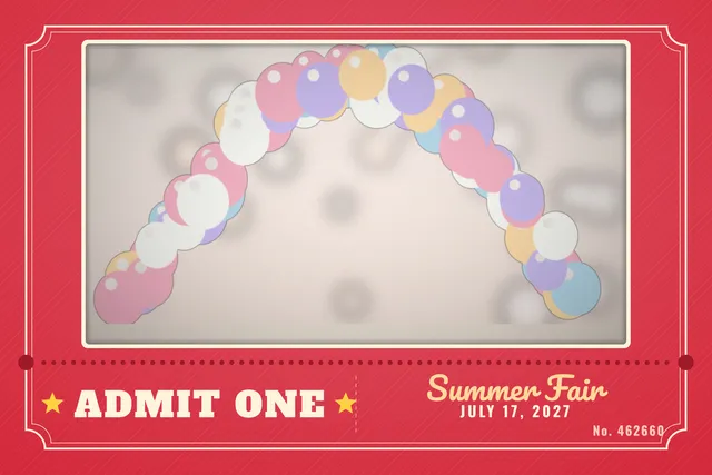 Fair print, Admit One frame